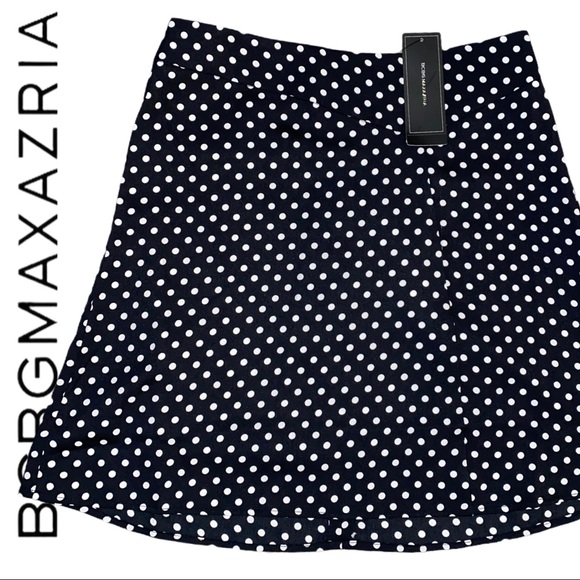 BcBGMaxazria Polka Dot Mini Skirt New with Tags - Picture 4 of 16